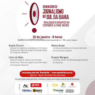ITABUNA: FAKE NEWS É TEMA DE SEMINÁRIO.