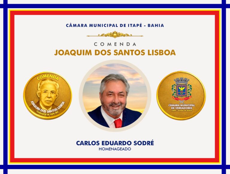 Itapé homenageia Carlos Sodré com comenda inédita e projeta nome ao Senado